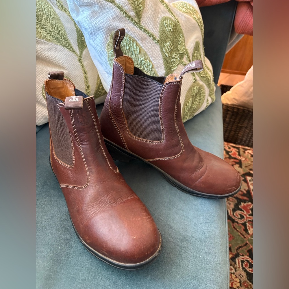 TREADSTEP Pull-on Rustic Brown Leather Boots Size 10.5